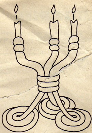 candelabro in corda