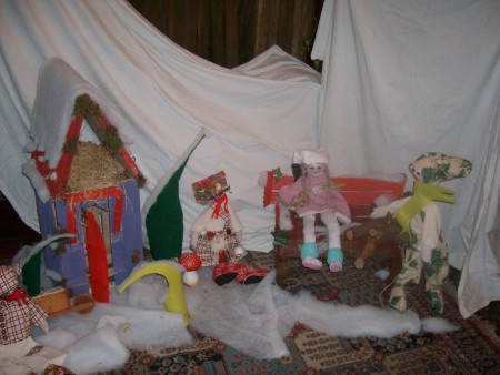 Babbo Natale ed elfi